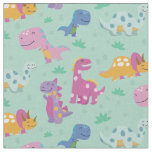 Cute dinosaur repeating pattern fabric
