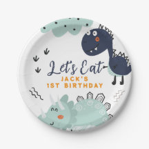 Cute Dinosaur Roar 1st Birthday Party Invitation