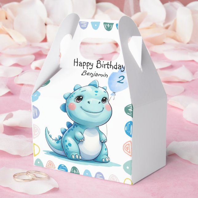 Cute Dinosaur roar Boy Happy birthday party Favor Boxes (Wedding)