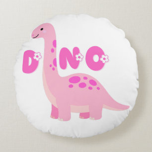 Cute dinosaur 🦕 round pillow