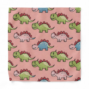 Cute dinosaur seamless pattern bandana