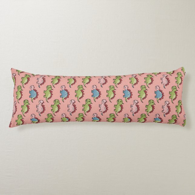 Cute dinosaur seamless pattern body pillow (Front)