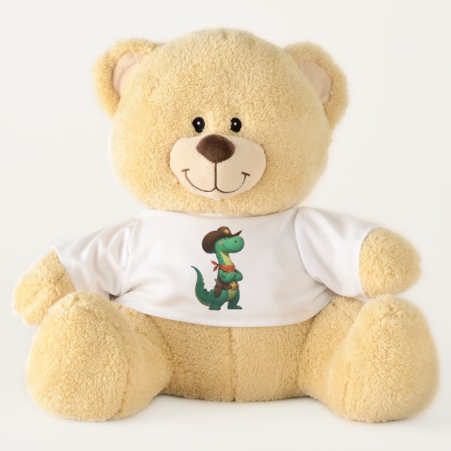 Cute dinosaur sheriff/cowboy  teddy bear (Front)