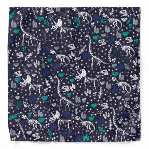 Cute Dinosaur Skeletons Bandana