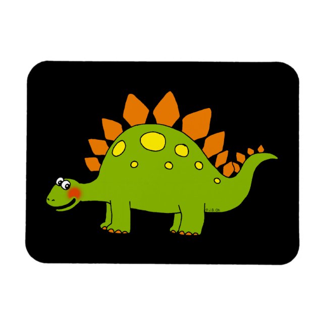 Cute dinosaur - stegosaurus magnet (Horizontal)