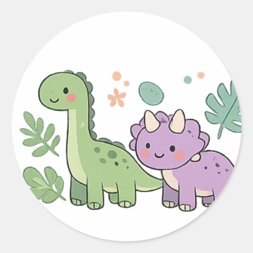 Cute dinosaur stickers
