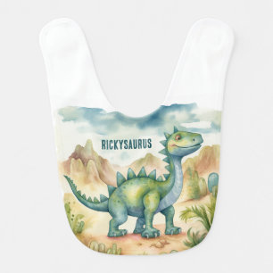 Cute Dinosaur Storybook art Baby Bib