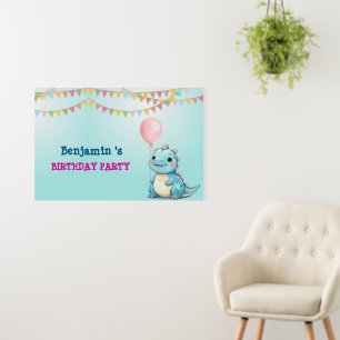 Cute Dinosaur T rex Birthday Party Welcome  Foam Board