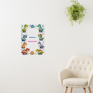 Cute Dinosaur T rex Birthday Party Welcome  Foam Board