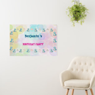 Cute Dinosaur T rex Birthday Party Welcome  Foam Board