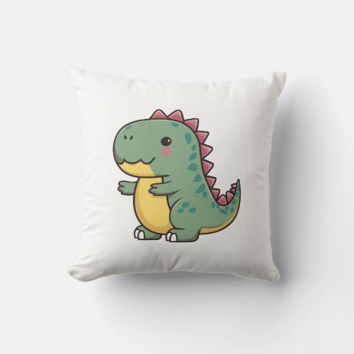 Cute dinosaur throw pillow