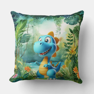 Cute Dinosaur Throw Pillow