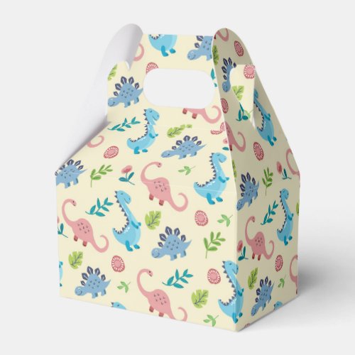 cute dinosaur tiled pattern party  favor boxes