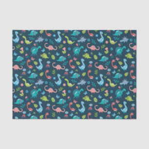 cute dinosaur tiled pattern party tissue paper