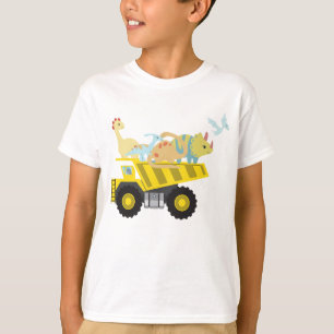 Cute dinosaur tractor truck Back To School T-Shirt