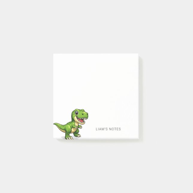 Cute Dinosaur Trendy Custom Post-it Notes (Front)