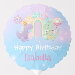 Cute Dinosaur Unicorn Rainbow balloon Birthday kid