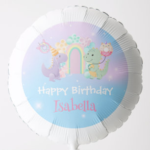 Cute Dinosaur Unicorn Rainbow balloon Birthday kid