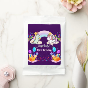 Cute Dinosaur Unicorn rainbow Balloon birthday Margarita Drink Mix