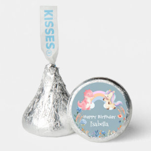 Cute Dinosaur Unicorn rainbow Flower birthday kids Hershey®'s Kisses®