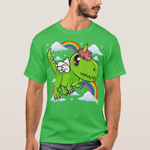 Cute Dinosaur Unicorn Unisaur Mythical Animal T_Shirt