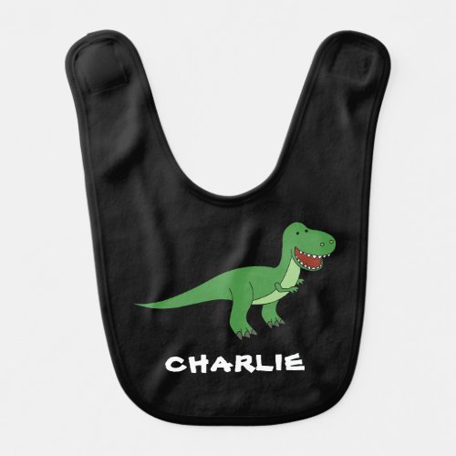 Cute Dinosaur Unique Boy Personalized Custom Name Baby Bib