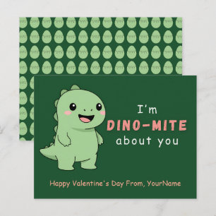 Cute Dinosaur Valentine’s Day Card – I’m Dino-Mite
