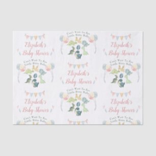Cute Dinosaur Watercolor Baby Shower Personalized Tissue Paper