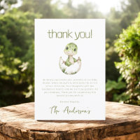 Cute Dinosaur Watercolor Baby Shower