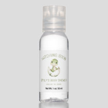 Cute Dinosaur Watercolor Hatching Soon Baby Shower Hand Sanitizer