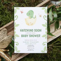 Dino baby hot sale shower invitations