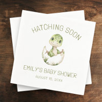 Cute Dinosaur Watercolor Hatching Soon Baby Shower