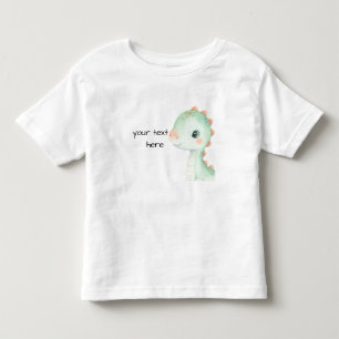  Cute Dinosaur Watercolor Personalized Baby Shirt