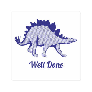 Cute dinosaur Well Done teacher stamp