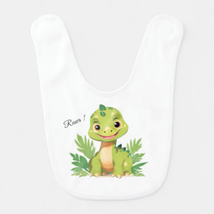 Cute dinosaur wild jungle zoo Birthday party boys Baby Bib