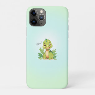 Cute dinosaur wild jungle zoo Birthday party boys iPhone 11 Pro Case