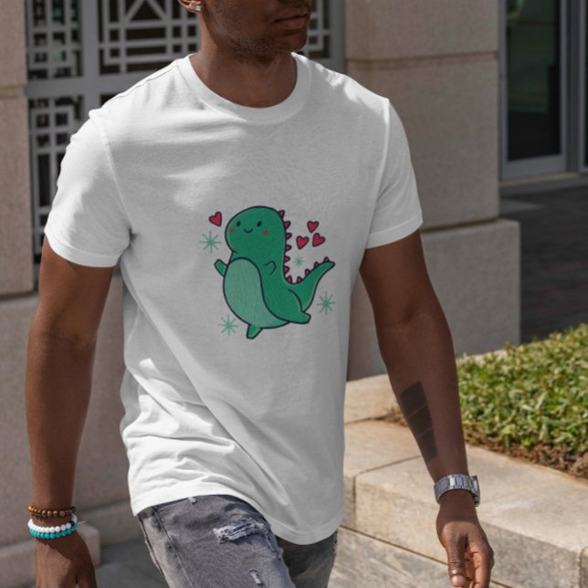 Cute Dinosaur With Hearts T-Shirt (Creator Uploaded)