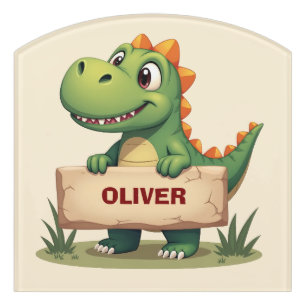 Cute Dinosaur with Name Sign Personalized