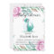 Cute Dinosaur With Pink Peony Baby Girl Shower