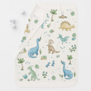 cute dinosaurs baby blanket