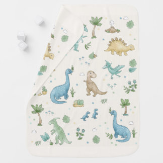 cute dinosaurs baby blanket