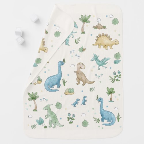 cute dinosaurs baby blanket