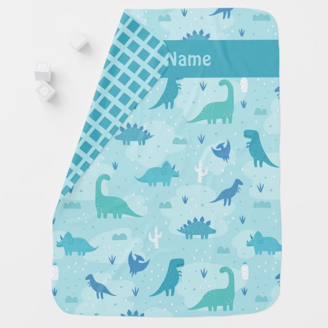 Cute Dinosaurs Baby Blanket (In Situ)
