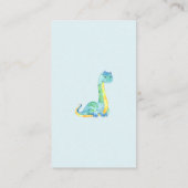 Cute Dinosaurs Baby Shower Diaper Raffle Ticket Enclosure Card (Back)