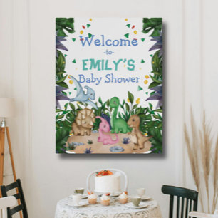 Cute Dinosaurs Baby Shower Party! Roar! Welcome Foam Board