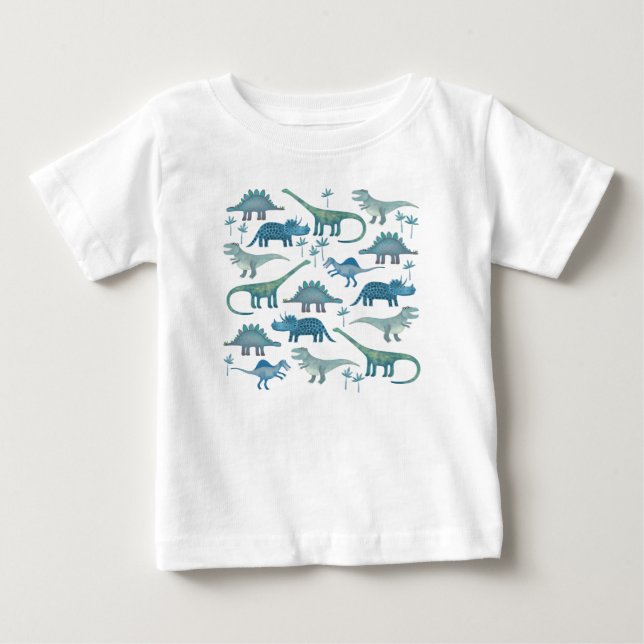 Cute Dinosaurs Baby T-Shirt (Front)