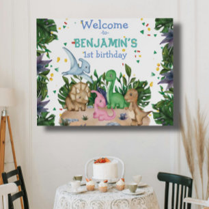 Cute Dinosaurs Birthday Party! Roar! Welcome Foam Board