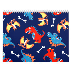 Cute dinosaurs calendar
