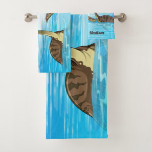 Cute Dinosaurs custom name towel set