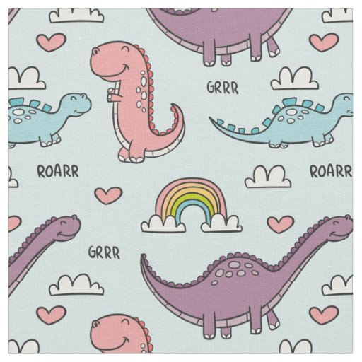 Cute Dinosaurs Fabric